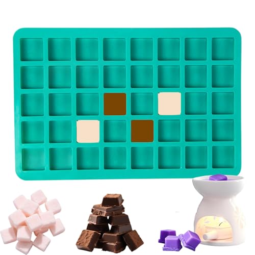 Webake Square Silicone Mold for Wax Melt, 40-Cavity Chocolate Candy Mold for Homemade Baking