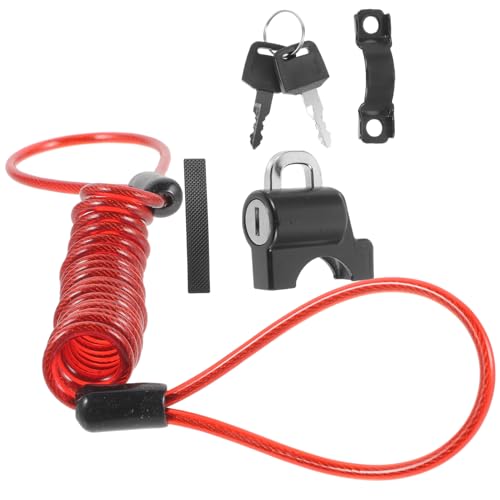 Zerodeko 1 Ensemble antivol de Casque Serrure de Casque serrures de Casque pour Cadenas de Casque Fixe Cadenas antivol pour Casque Cadenas pour Casque de Métal Noir