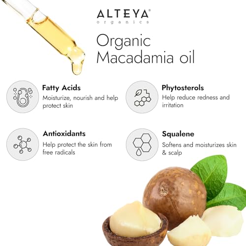 Macadamiaöl Alteya Bio 100 ml – USDA-zertifiziertes Trägeröl