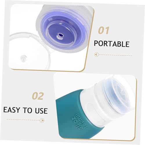 ERINGOGO 3個 旅行用詰め替えボトル シリコン製耐久性ある化粧水 シャンプー容器 携帯に便利な柔軟素材 軽量漏れ防止デザイン収納ポーチなし