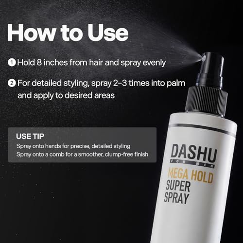 DASHU Mega Hold Spray + Peine Volumen miniatura 6