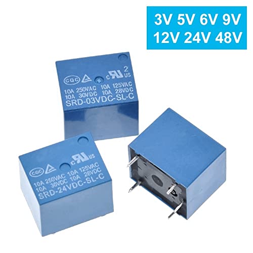 Relé SONGLE SRD-05VDC-SL-C tipo PCB interruptor magnético de 12V lote de 10 3