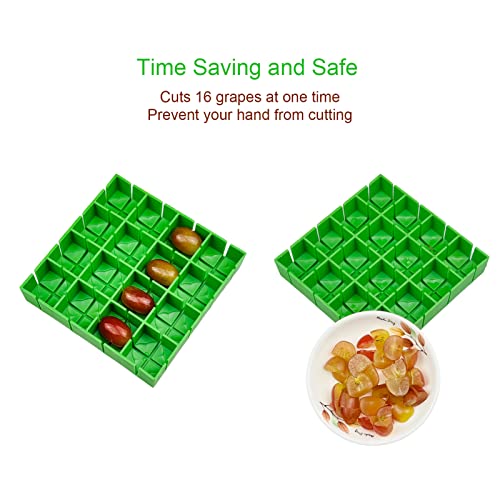 Yamteck Grapes Cherry Tomatoes Cutter Slicer Half Or Quarter Cutting 16Pcs At A Time, Food Grade Material, Dishwasher Safe, Fruit Container Holder Cutter For Salad Kids Baby Toddlers' Snacks 2023 New #TOP6