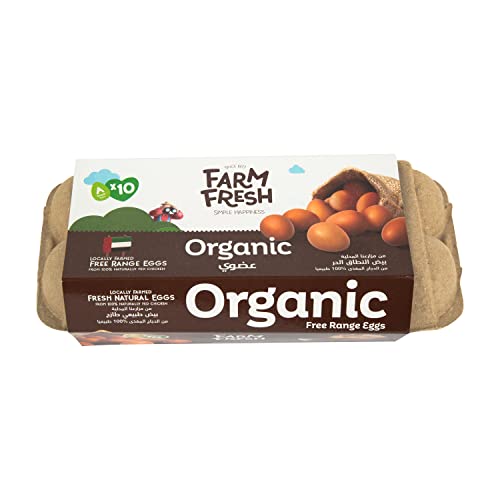Farm Fresh Organic Eggs 10 Pcs Brown