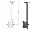 14 to 42 inch TV Ceiling & Side Wall Mount Heavy Duty gallery image