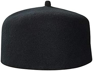 Black Fine Australian Felt Fez Kufi 
