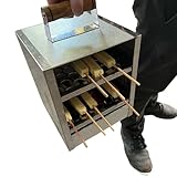 LAURINDOS, Churrasqueira Queijo Coalho Inox Praia Camping 2 Grelhas