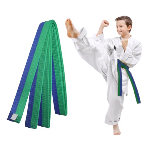 COYUN 1 Piezas Cinturón Taekwondo Verde y Azul, Cinturón de