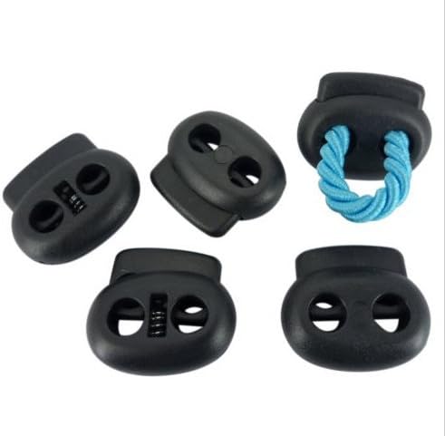 10pcs Cord lock One two Holes shape Bean toggles Stopper Spring Adjuster Fastener (small)