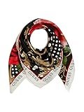 Esta hermosa tela se ha mantenido extravagante y moderna. Se ajusta holgada y cómodamente alrededor del cuello y los hombros. Ya sea como cortavientos o como complemento chic. Darás en el blanco con esta toalla. Características: Color: Negro Múltiple N º de Modelo. AW8619SIL90-BLA Material: 54 % modal, 27 % viscosa, 19 % seda Tamaño: 90 x 90 cm (ancho x largo) Paño mixto de seda Estampado barroco con flores, lunares, letras del logotipo