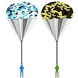 WELANE Outdoor Flying Toys, 2 PCS Hand Throw Parachute Toy for Party Gifts