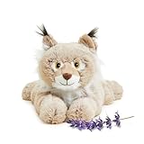 warmies Microwavable & Weighted Stuffed Animals, Bob Cat - Heated Stuffed Animal Plushie for Warmth & Comfort - Cute Soft Plush Toys for Boys, Girls, Babies & Toddlers