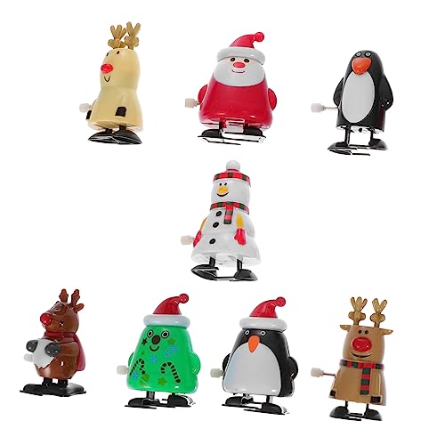 NAMOARLY 8 Pcs Boys and Girls Wind-up Toys Christmas Wind-up Toys Christmas Decorations Random Color