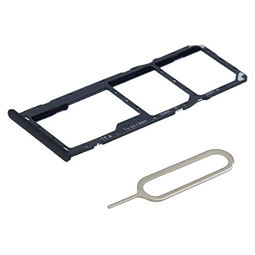 MMOBIEL Dual Sim Card Tray Compatible with Samsung A20s A207F Series 6.5 inch 2019 (Black) incl. Sim Pin