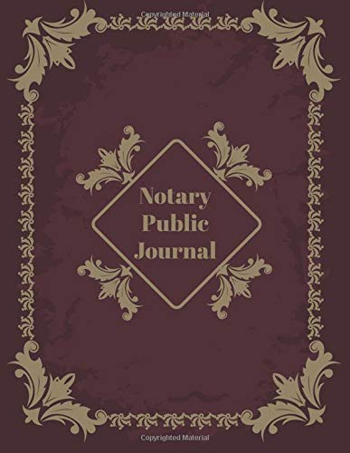 Notary Public Journal: Notarial Record Log Book - Wide Ruled Entries Paper