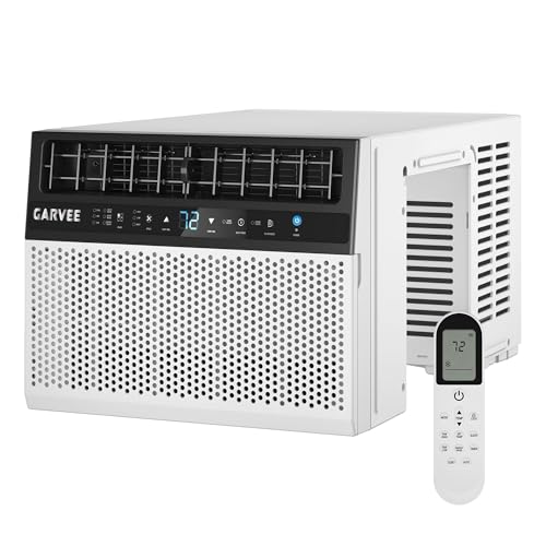Garvee 6000 BTU U-Shaped Window Air Conditioner, Cools Up to 269 Sq.Ft., Ultra Quiet Operation, Energy Efficient, Includes Remote Control, White