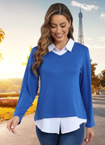 Image of MISS FORTUNE Collared Sweater Women Ladies Womens Long Sleeve Sweaters Tops 2025 Fashion