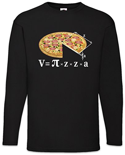 T-Shirt à Manches Longues V = Pizza avec Motif Graphique Imprimé