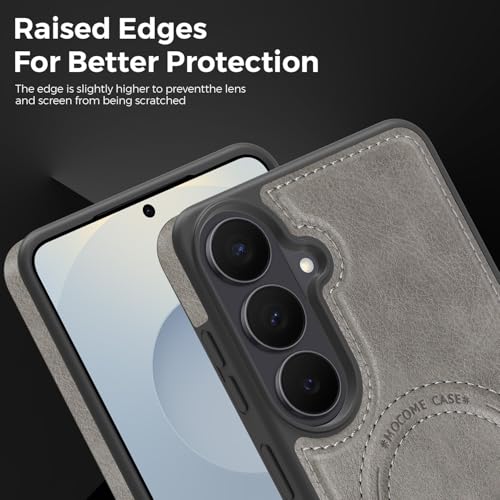 Image of Lunivop for Samsung Galaxy S26 Plus Case PU Leather 6.7 inch Grey