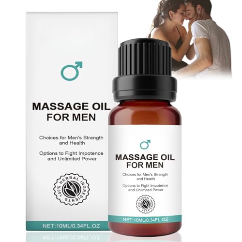 Men's Vitality Massage Oil 10ml – Natural Energy Essential Oil for Men, Lightweight & Travel-Friendly, Suitable for All Skin Types - Massage Oil Muscle Relax