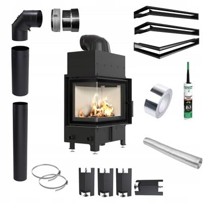 KRATKI Chimenea de acero de leña 8 kW FLOKI