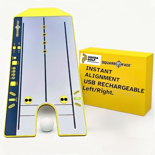 Putting Mirror Training Aid for Golf, Alignment Guide, Metronome, USB Rechargeable, Non-Slip Base, Durable Design
