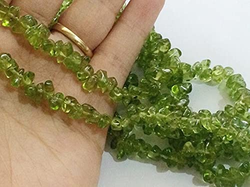 Perles en peridot naturel original de 16 pouces pour offrir un cadeau precieux