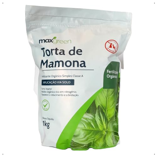 Maxgreen Torta de Mamona 500g - Adubo Orgânico - Pouch