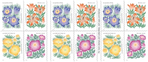 Image of Mountain Flora Flower US First Class Forever Postage Stamps Celebrate Beauty Wedding (1 Book of 20)