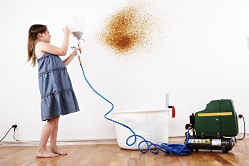 Foto von FLOXXAN Baumwollputz California 203 - Farbchips: weiß, braun. anthrazit - Farbe weiß - Putz Tapete Flüssigtapete