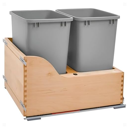 Dual Pullout Trash Cans for Kitchen Cabinets