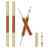 2 Stück Latte Art Stift, Kaffee Kunst Stift mit 16.3cm Stiftkappe (Gold)