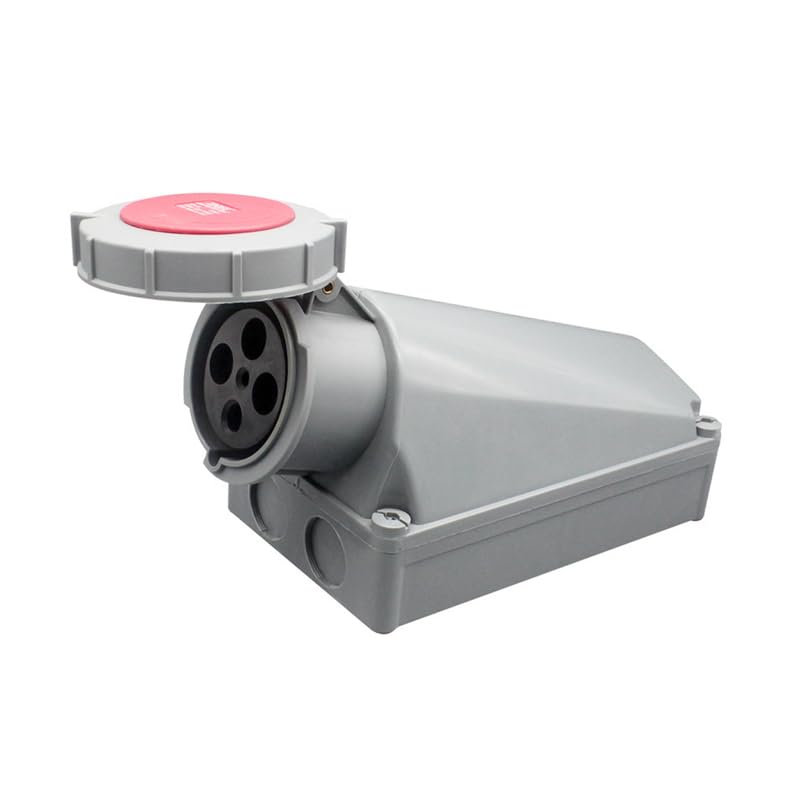 IEC 60309 Waterproof Industrial Connector Plug 4Pin 63A 380V-415V 3P+E 6H IP67 Male Power Connecting for Aviation and Industry