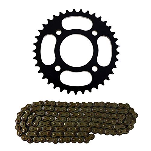 TDPRO 420 58mm 37 Tooth Rear Chain Sprocket & 420 132 Link Drive Chain for Pit Dirt Bike ATV Quad