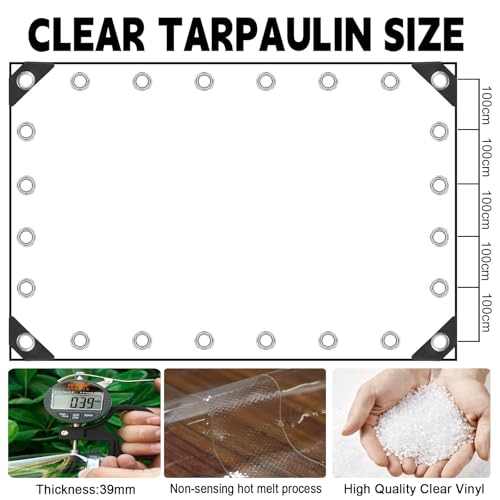 Toldo impermeable transparente para proteger el jardín y disfrutar del camping 8