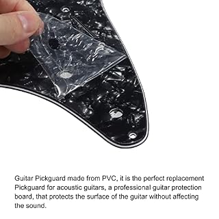 sourcing map Pickguard pour guitare électrique ST SQ à 3 bobines, noir - Les Beatles, Paul McCartney, John Lennon, RIngo Starr, George Harrison sourcing map Pickguard pour guitare électrique ST SQ à 3 bobines, noir – Image 4