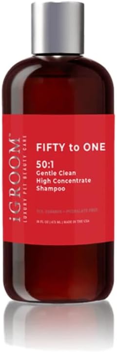 iGroom 50 to 1 Dog Shampoo - Delightfully Fragranced & Highly Concentrated – Best Dog Shampoo - Groom Like Professional - Environmentally Sustainable – Sooth & Nourish Coat - Made in USA, 16 oz
