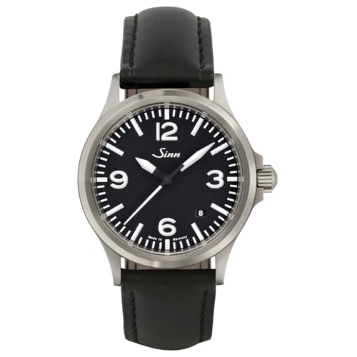 [�W��]Sinn 556.A �������� �r���v �����Y Pilot Watches �p�C���b�g�E�H�b�` ���V�A���J�E���U�[�X�g���b�v �u���b�N �u���b�N�X�e�b�` �h�C�c�� [���K�A���i]