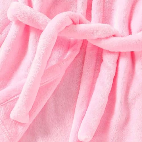 Soft Fleece R𝐨be for Toddler Cute Hoodie Shorts Bathr𝐨be with Belt Open Front L𝐨ungewear n𝐢ghtgowns 𝐏ajamas R𝐨be4