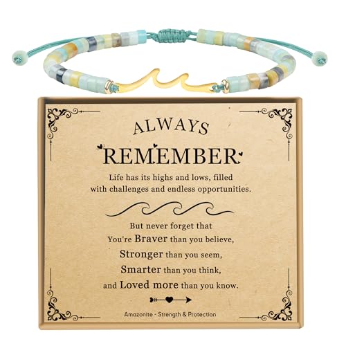 Sereney Stocking Stuffers for Teen Girls Bracelets as Teen Girl Gifts for Teenage Girls, Adjustable Wave Bracelet as Birthday Bracelets for Girls, Teen Christmas Gifts for Tween Daughter Granddaughter