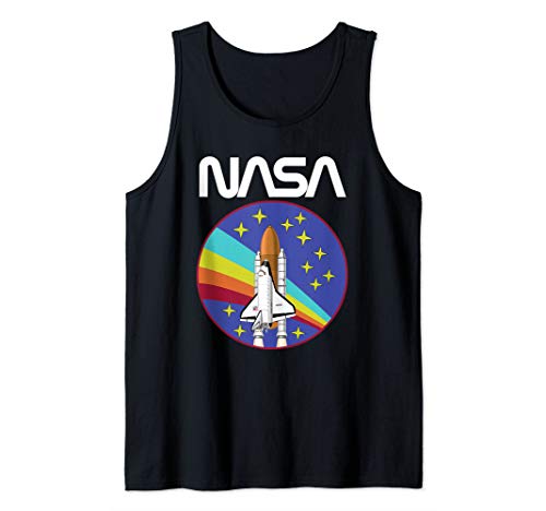 Retro NASA Space Shuttle Rainbow Tank Top