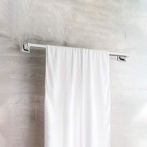 Image of Design House 24 in Millbridge Towel Bar, Standard Wall Mount, Concealed Screws, Easy Installation, Polished Chrome, 25.8 in L x 1.8 in W x 3.1 in H, Item 533026