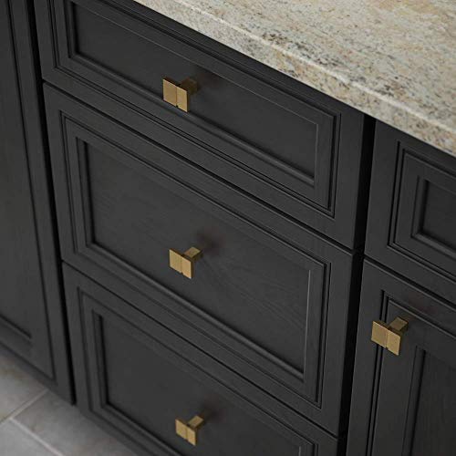 Franklin Brass Asymmetric Notched Cabinet Knob, Brushed Brass, 1-1/4 in (32mm) Dresser Drawer Pull, 10 Pack, P40825K-117-C - Image 2