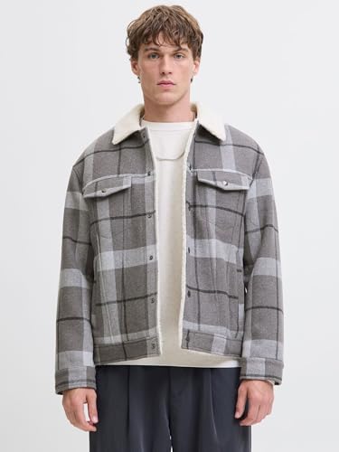 JACK & JONES Herren Jprblutexas Wool Blend Trucker Jacket Sn, Grey, s 2