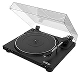 MÁXIMA CONEXIÓN: Nuestro plato giradiscos incluye un previo de phono, el componente de audio que necesitas para conectarlo a un amplificador. También dispone de una salida RCA stereo para reproductores de música y una conexión USB para convertir los discos de vinilo en música en formato MP3 en el ordenador.