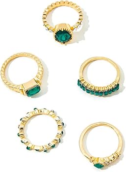 Amazon | エメラルドリング レディース ビンテージ エメラルド