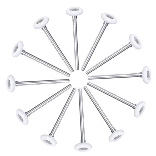 uxcell 12pcs Garage Door Rollers, 2" Nylon Roller for 2" Garage Track, 7" Stem, 11 Balls Sealed Bearing