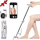 LookFox Long Handled Toenail Clippers with HD Endoscope & LED Light, 32" Foldable Aluminum, Adjustable Support Leg, Stainless Steel Blade for Thick Nails, for Seniors, Overweight and Arthritis Users