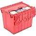 Global Industrial Distribution Container With Hinged Lid 21-7/8x15-1/4x17-1/4 Red