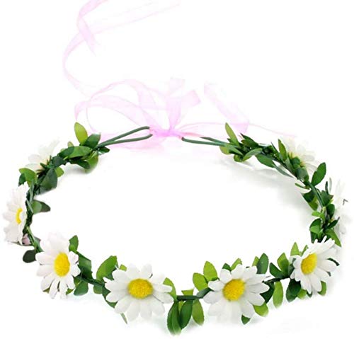 UWY Aufbewahrungstasche Blume Krone Stirnband Frauen Mädchen Verstellbarer Blumenkranz Stirnband Braut Brautjungfer Blume Kopfbedeckung für Hochzeitsfestival Sommerfest Fotografie Cover